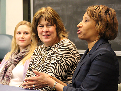 Alumni panelists talk about professional experiences in public health