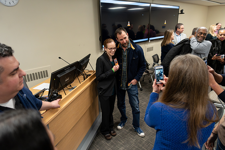 Beth Hoffmann poses with Noah Wyle