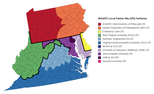 MAAETC Local Partner Site (LPS) Territories