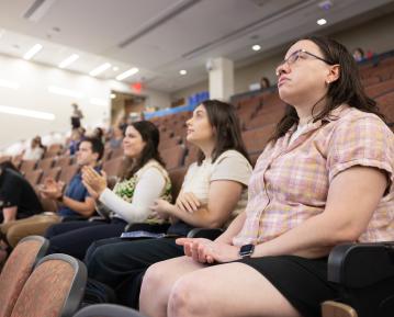 students in auditorium