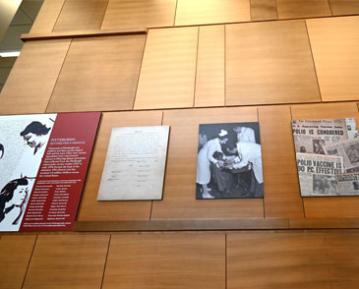 Salk Exhibit wall plaques