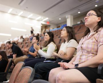 students in auditorium