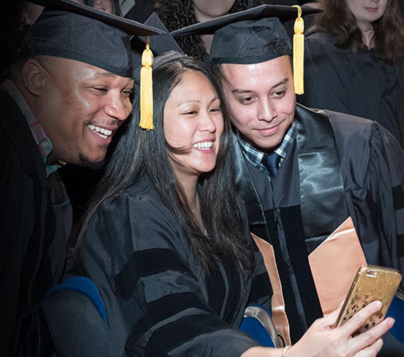 Students at commencement