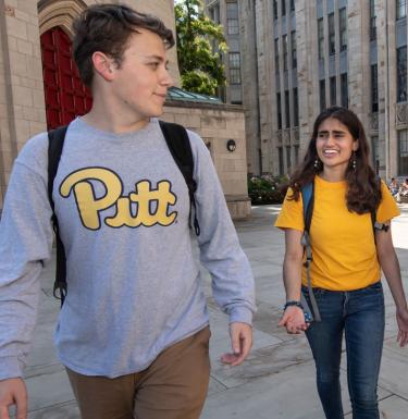 Students walking