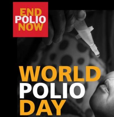 world polio day with a baby