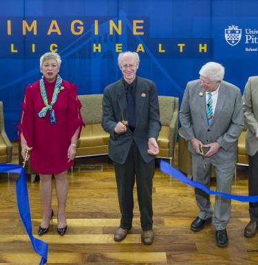 Ribbing cutting of the Jonas Salk Legacy Exhibit