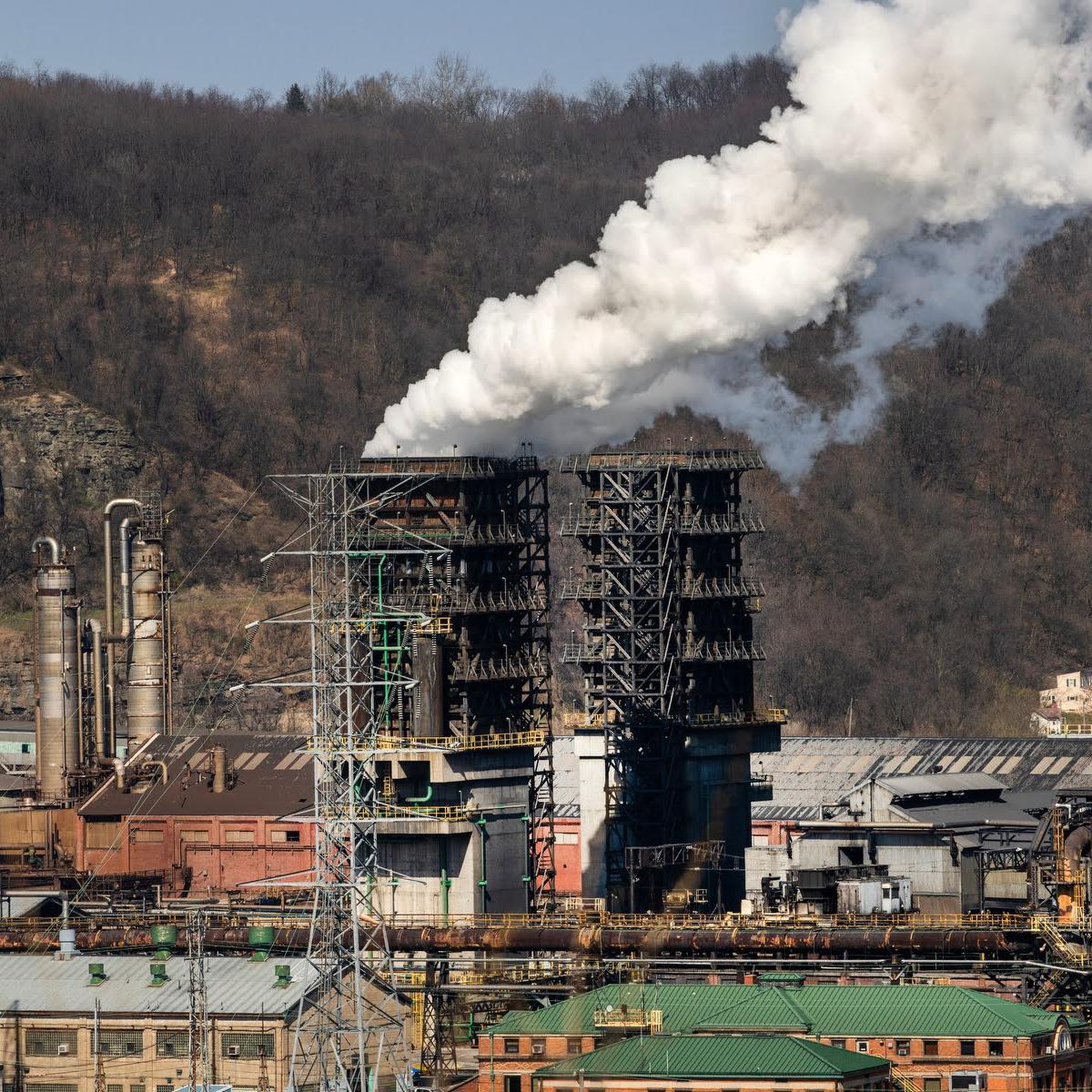 Steam rises from a cooling tower at Clairton Coke Works. Photo credit: Goldsmith