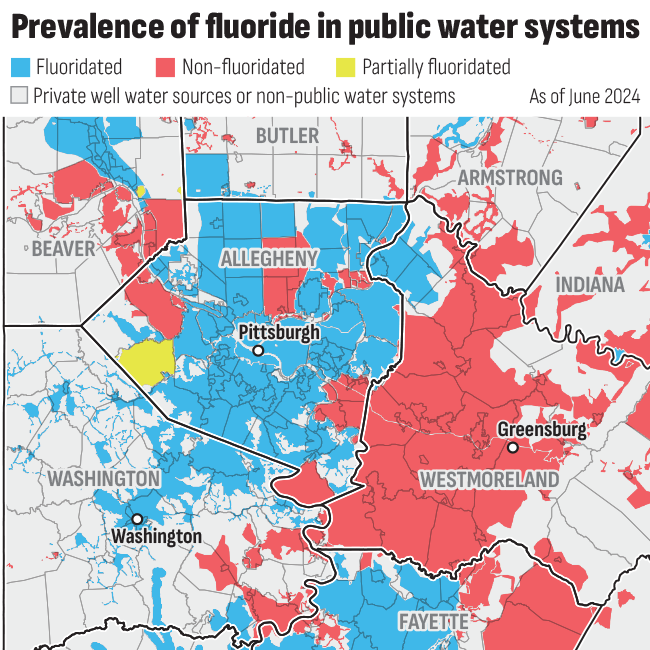 map of water systems in Pittsburgh